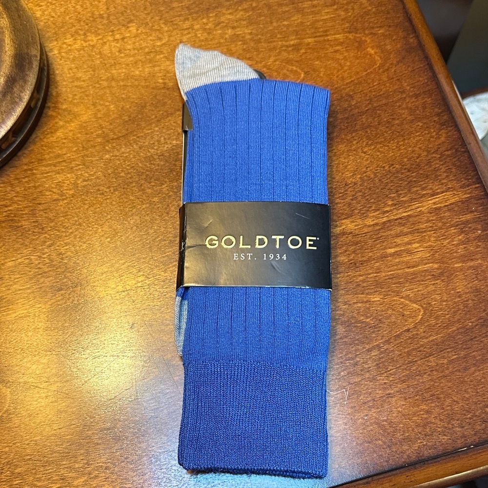 Gold Toe Men's Royal Blue Dress Socks